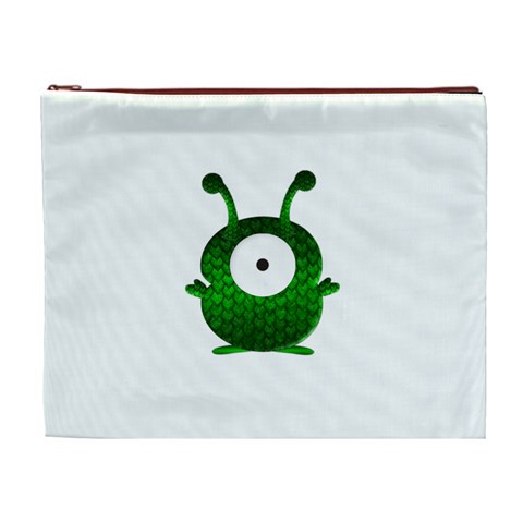 Green Love Alien Cosmetic Bag (XL) from ArtsNow.com Front