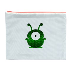 Green Love Alien Cosmetic Bag (XL) from ArtsNow.com Front