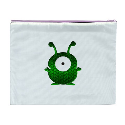 Green Love Alien Cosmetic Bag (XL) from ArtsNow.com Back