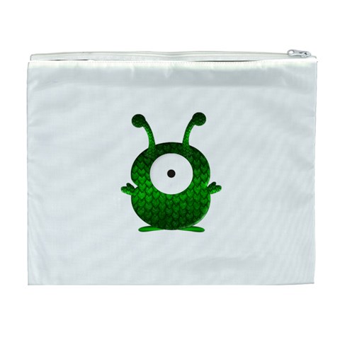 Green Love Alien Cosmetic Bag (XL) from ArtsNow.com Back