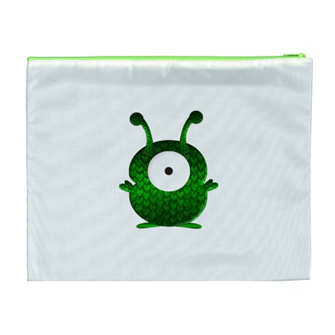 Green Love Alien Cosmetic Bag (XL) from ArtsNow.com Back