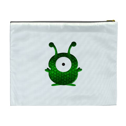 Green Love Alien Cosmetic Bag (XL) from ArtsNow.com Back