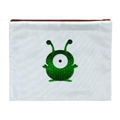 Green Love Alien Cosmetic Bag (XL) from ArtsNow.com Back