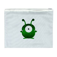 Green Love Alien Cosmetic Bag (XL) from ArtsNow.com Back