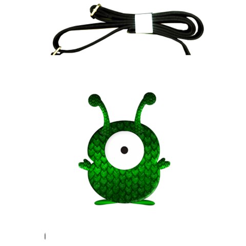 Green Love Alien Shoulder Sling Bag from ArtsNow.com Front