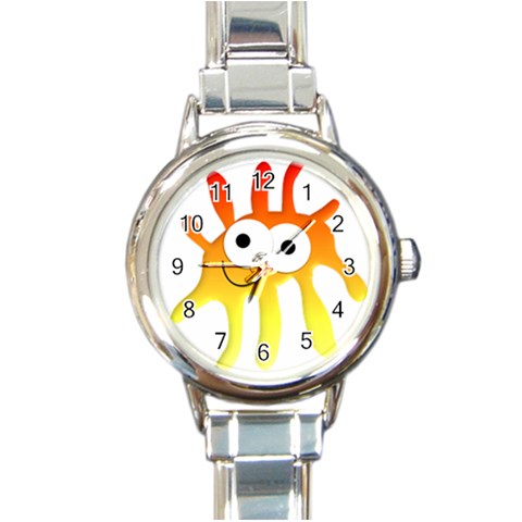 Sunny Alien Round Italian Charm Watch from ArtsNow.com Front