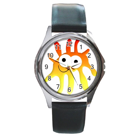 Sunny Alien Round Metal Watch from ArtsNow.com Front