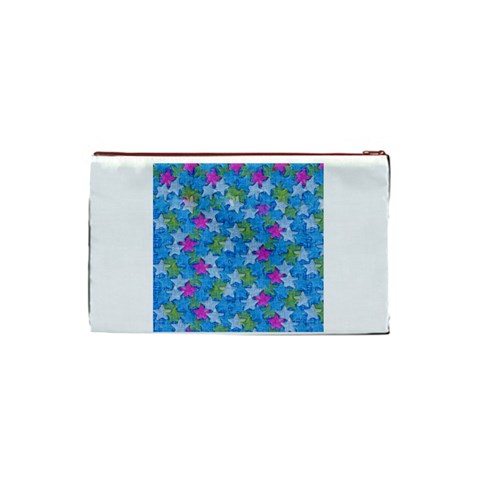 Stars on Blue Cosmetic Bag (Small) from ArtsNow.com Back