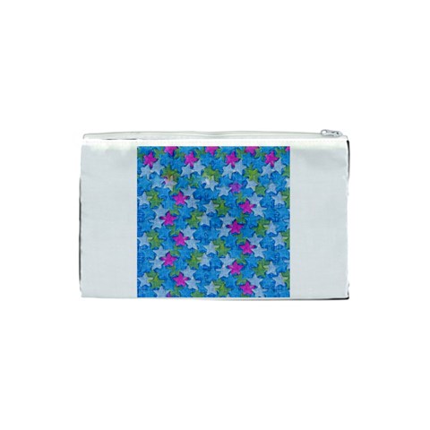 Stars on Blue Cosmetic Bag (Small) from ArtsNow.com Back