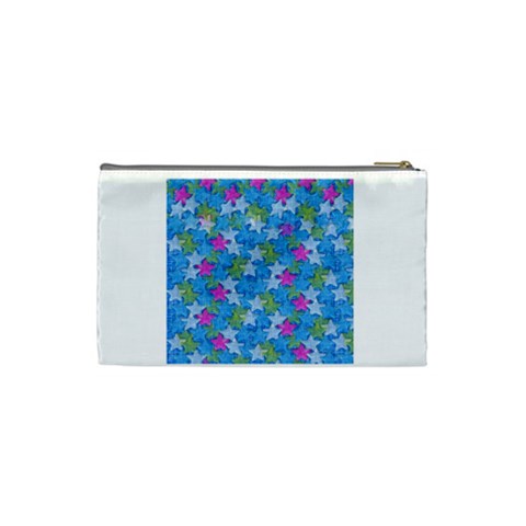 Stars on Blue Cosmetic Bag (Small) from ArtsNow.com Back