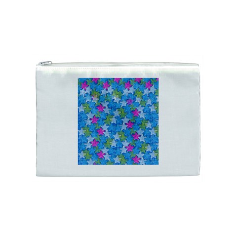 Stars on Blue Cosmetic Bag (Medium) from ArtsNow.com Front