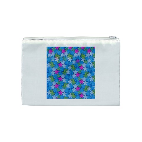 Stars on Blue Cosmetic Bag (Medium) from ArtsNow.com Back