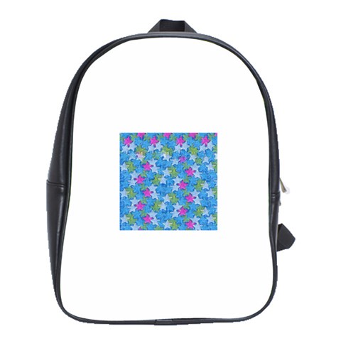 Stars on Blue School Bag (Large) from ArtsNow.com Front