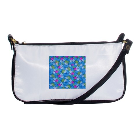 Stars on Blue Shoulder Clutch Bag from ArtsNow.com Front