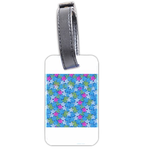 Stars on Blue Luggage Tag (two sides) from ArtsNow.com Front