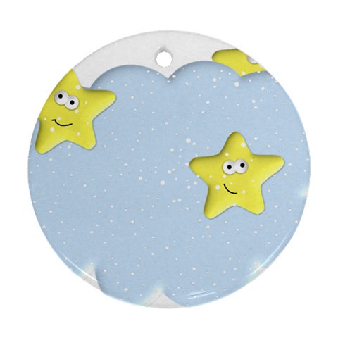 Happy Stars in a Cloud Ornament (Round) from ArtsNow.com Front