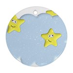 Happy Stars in a Cloud Ornament (Round)