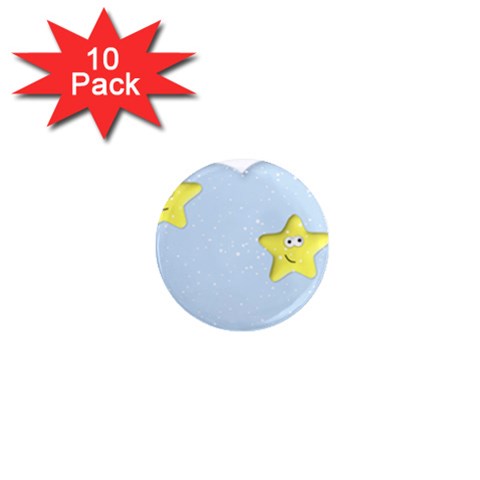 Happy Stars in a Cloud 1  Mini Magnet (10 pack)  from ArtsNow.com Front