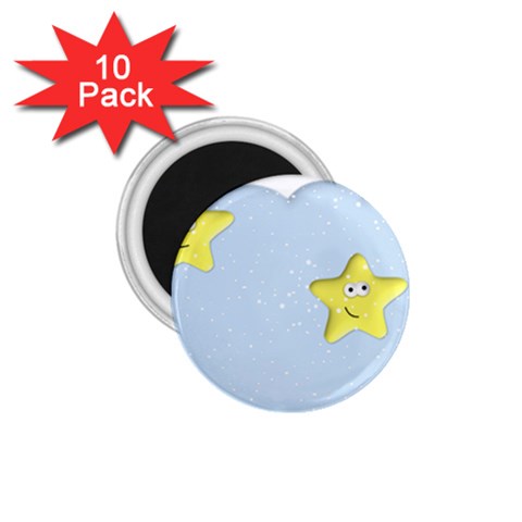 Happy Stars in a Cloud 1.75  Magnet (10 pack)  from ArtsNow.com Front