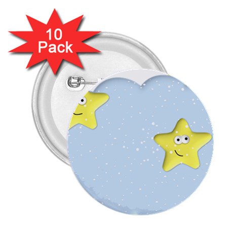 Happy Stars in a Cloud 2.25  Button (10 pack) from ArtsNow.com Front