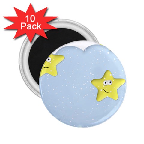 Happy Stars in a Cloud 2.25  Magnet (10 pack) from ArtsNow.com Front