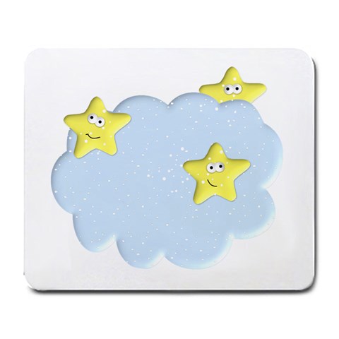 Happy Stars in a Cloud Large Mousepad from ArtsNow.com Front