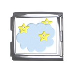 Happy Stars in a Cloud Mega Link Italian Charm (18mm)