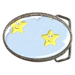 Happy Stars in a Cloud Belt Buckle