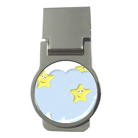 Happy Stars in a Cloud Money Clip (Round) from ArtsNow.com Front