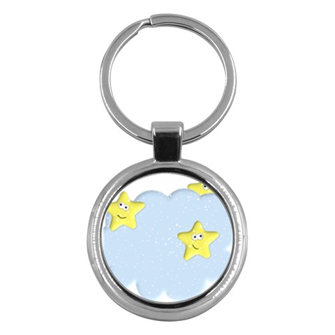 Happy Stars in a Cloud Key Chain (Round) from ArtsNow.com Front