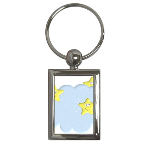 Happy Stars in a Cloud Key Chain (Rectangle) from ArtsNow.com Front