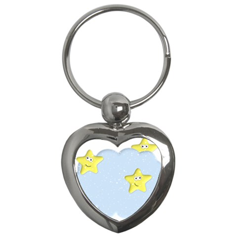 Happy Stars in a Cloud Key Chain (Heart) from ArtsNow.com Front