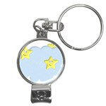 Happy Stars in a Cloud Nail Clippers Key Chain