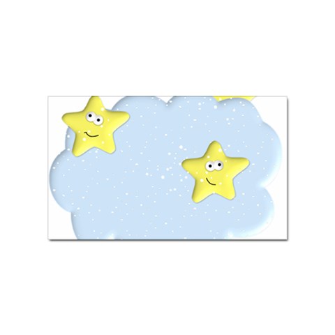 Happy Stars in a Cloud Sticker (Rectangular) from ArtsNow.com Front