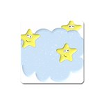 Happy Stars in a Cloud Magnet (Square)