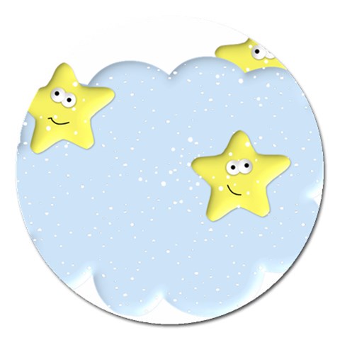 Happy Stars in a Cloud Magnet 5  (Round) from ArtsNow.com Front