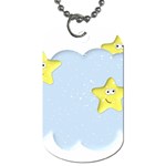 Happy Stars in a Cloud Dog Tag (One Side)