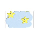 Happy Stars in a Cloud Sticker Rectangular (10 pack)