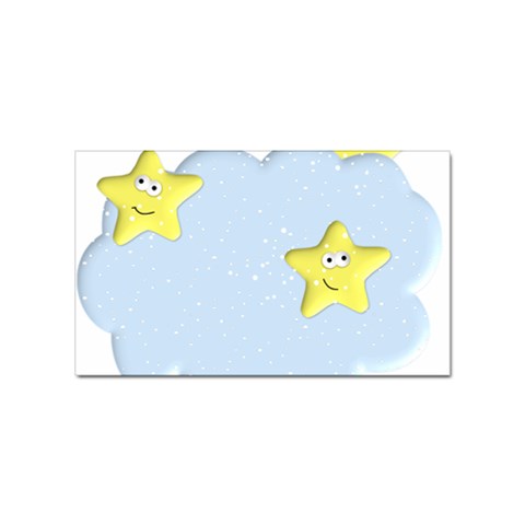 Happy Stars in a Cloud Sticker Rectangular (100 pack) from ArtsNow.com Front