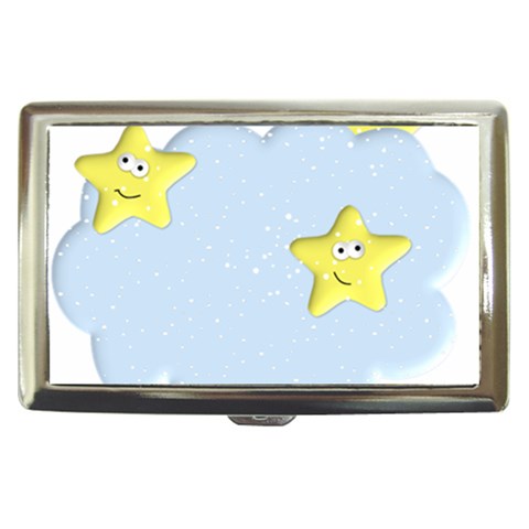 Happy Stars in a Cloud Cigarette Money Case from ArtsNow.com Front