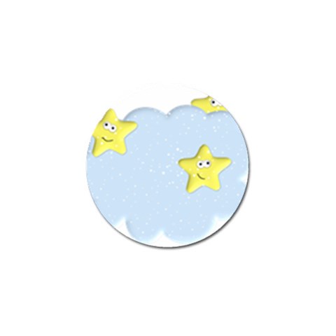 Happy Stars in a Cloud Golf Ball Marker from ArtsNow.com Front