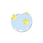 Happy Stars in a Cloud Golf Ball Marker