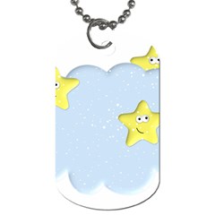 Happy Stars in a Cloud Dog Tag (Two Sides) from ArtsNow.com Front