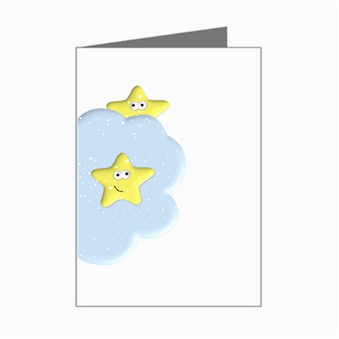 Happy Stars in a Cloud Mini Greeting Card from ArtsNow.com Left