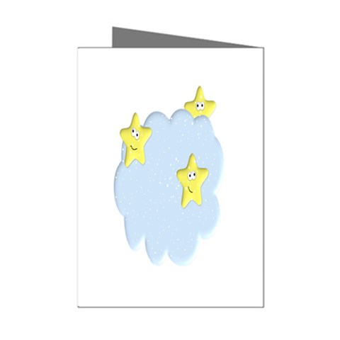 Happy Stars in a Cloud Mini Greeting Cards (Pkg of 8) from ArtsNow.com Left