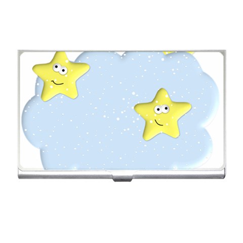 Happy Stars in a Cloud Business Card Holder from ArtsNow.com Front