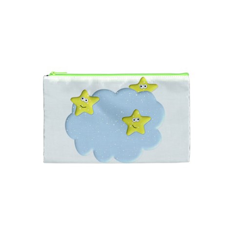 Happy Stars in a Cloud Cosmetic Bag (Small) from ArtsNow.com Front