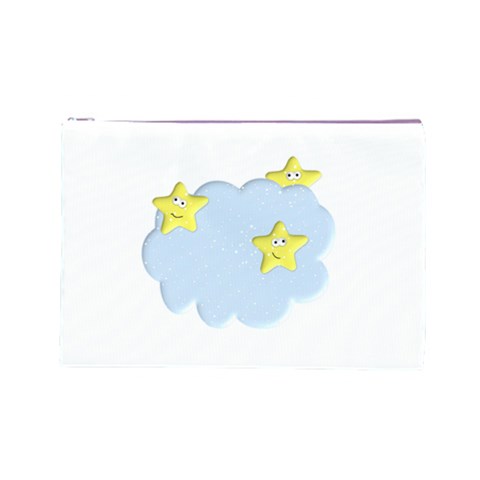 Happy Stars in a Cloud Cosmetic Bag (Large) from ArtsNow.com Front