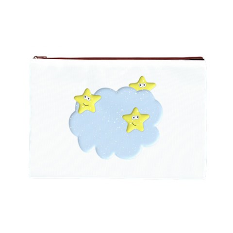 Happy Stars in a Cloud Cosmetic Bag (Large) from ArtsNow.com Front