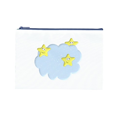 Happy Stars in a Cloud Cosmetic Bag (Large) from ArtsNow.com Front